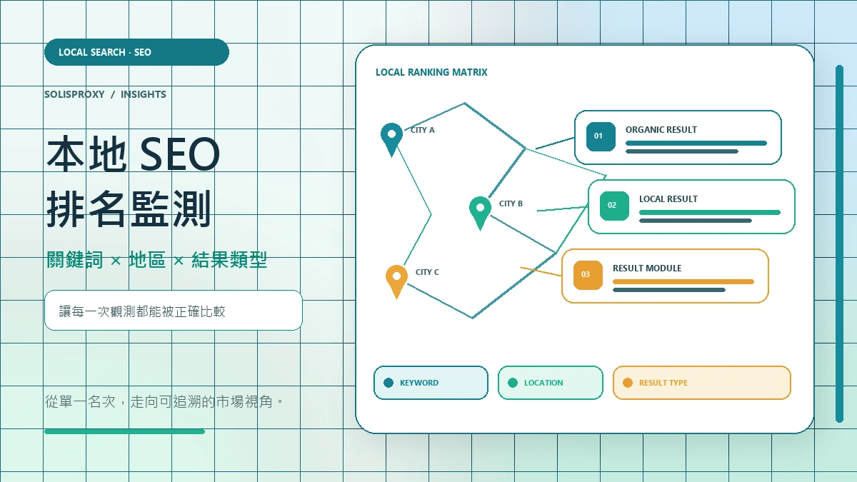 SEO 排名監測為什麼需要地區化 IP？本地搜尋結果採集實務
